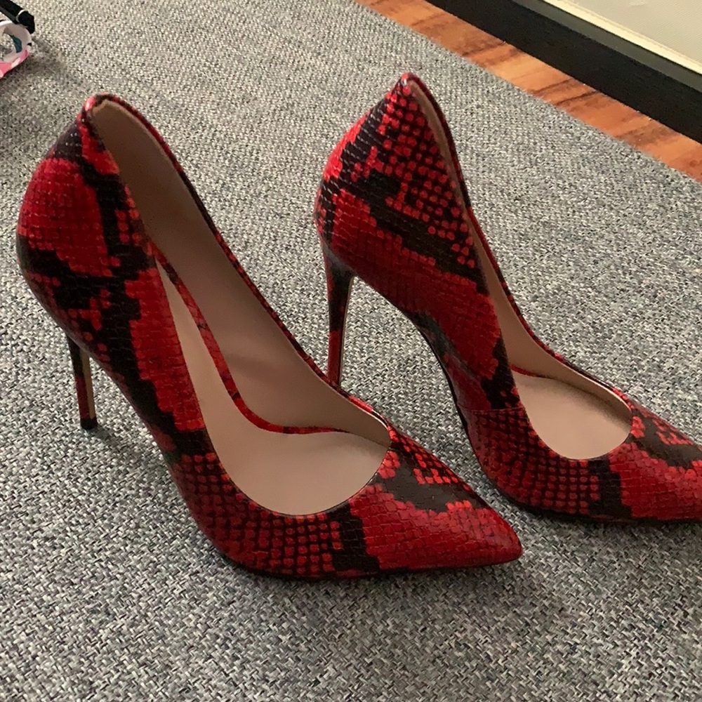 Red Snake Heels